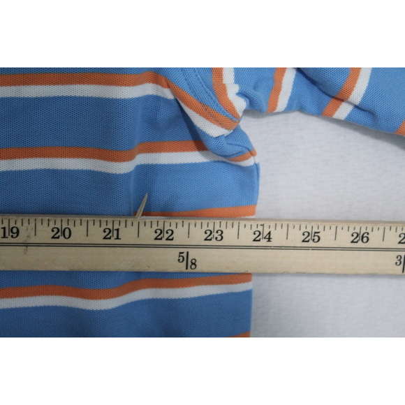 Brooks Brothers Men Shirt Blue Orange Striped Collared Shirt Size XL - Picture 6 of 10